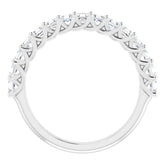 14K White 1 1/8 CTW Natural Diamond Anniversary Band